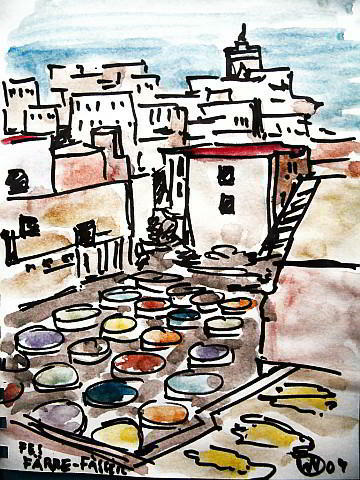 Marokko, Fes, Färberei